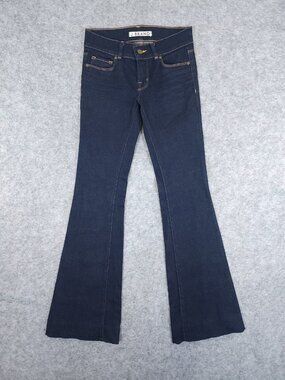 J Brand Love Story Flare Jeans Womens 25 Dark Ink Wash Low Rise Stretch USA